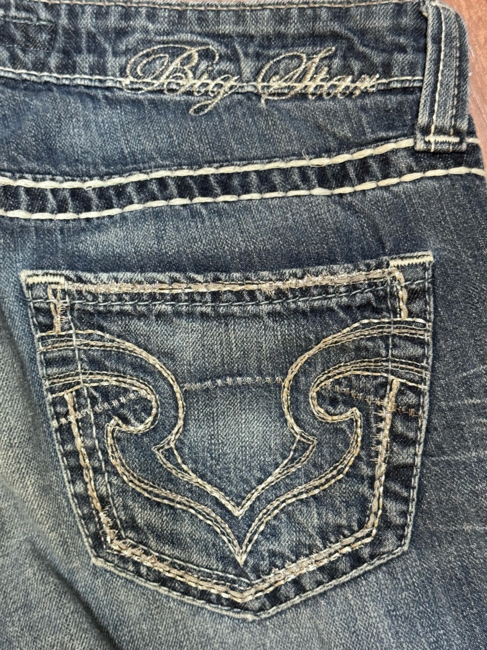 Big Star Jeans Women's Blue Embroidered Pocket Jeans size 28L - Picture 4 of 8